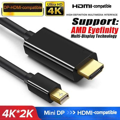 1,8 M Mini DP Display Port Thunderbolt 2 Zu HDMI-kompatibel für Macbook Überzogene Kabel Gold Pro Ad M8F1