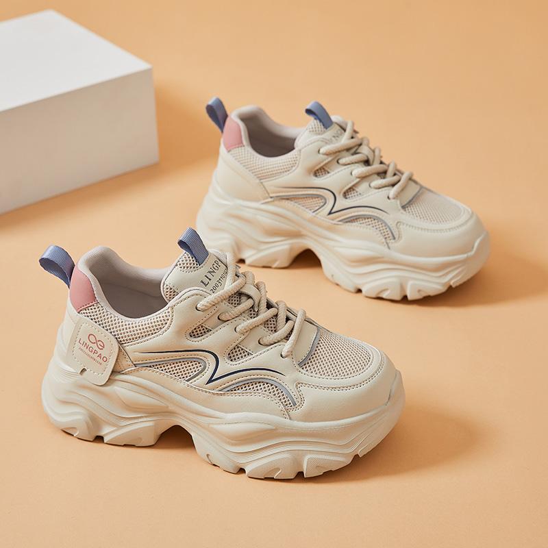 Dad shoes platform spring new summer heightening sneakers show small feet 35