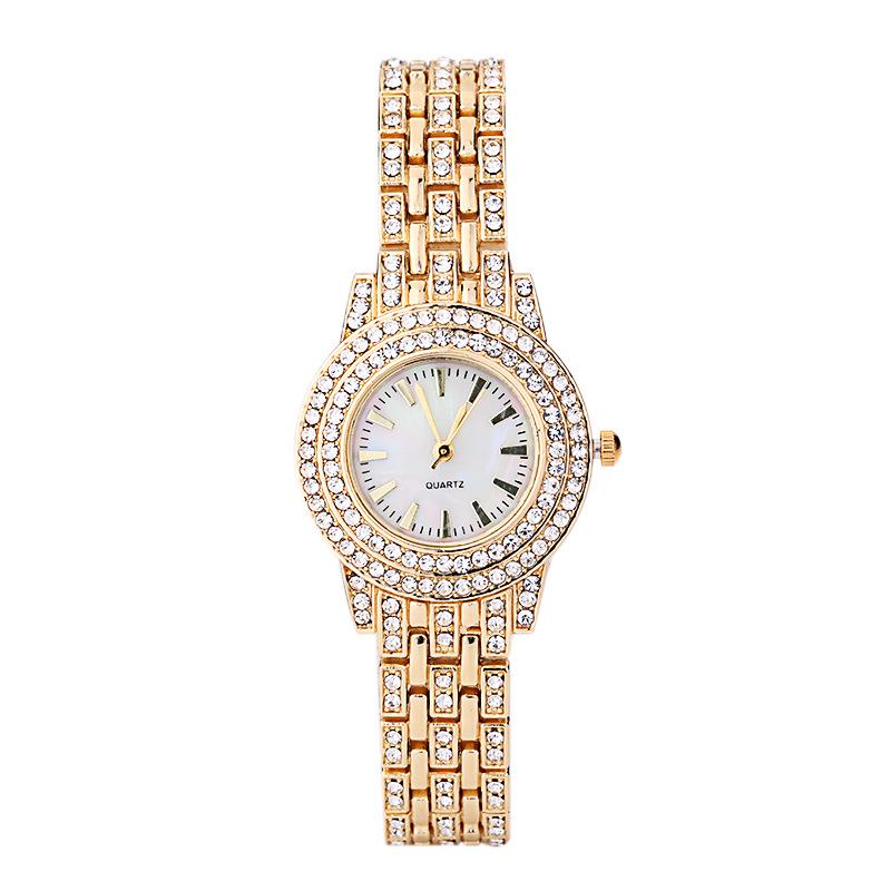 Trendy Women's Starry Steel Band Diamond Wristwatch