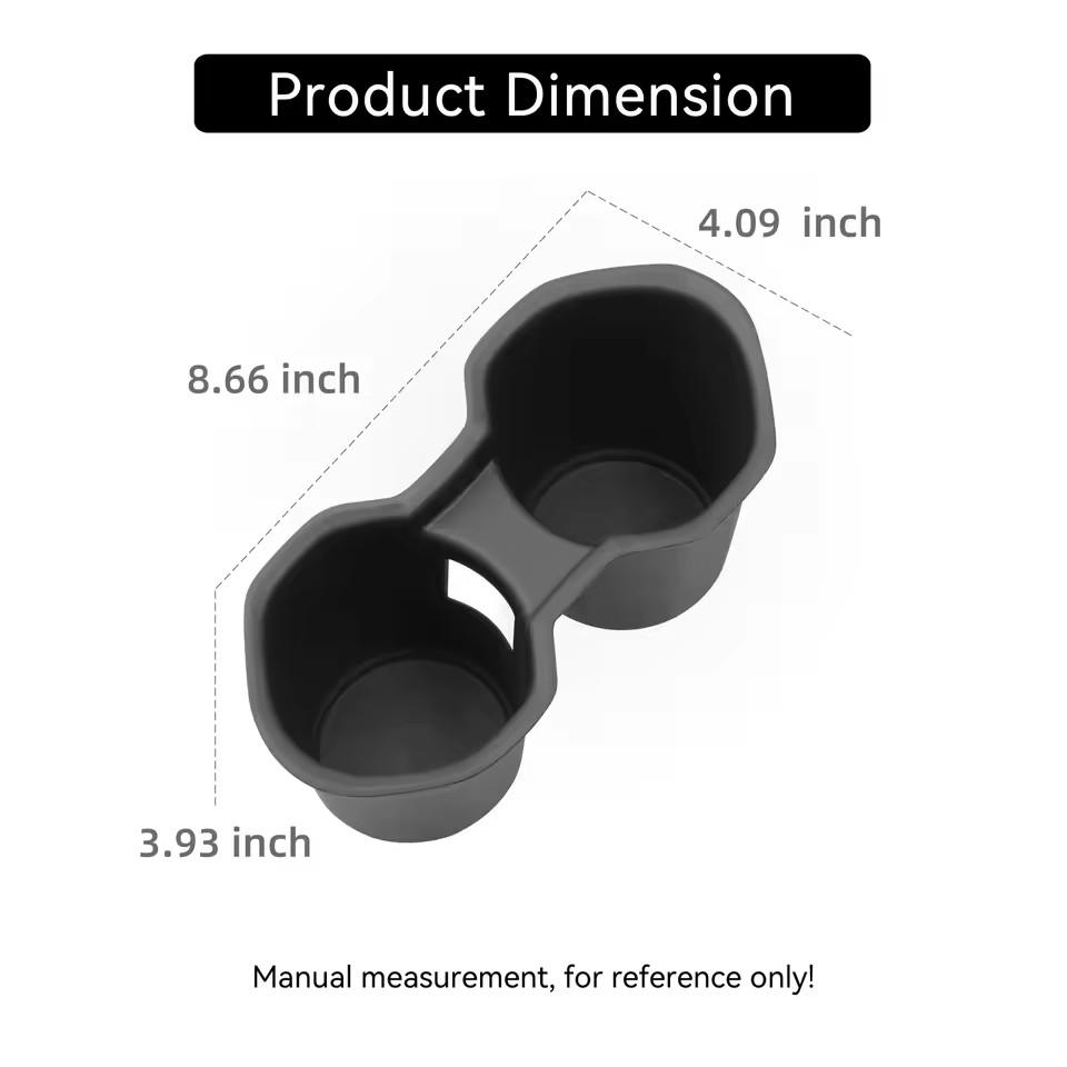 For Subaru Forester 2025 Central Console Water Cup Holder Center Drinks Storage Box Non-Slip Base Car Interior Accessories Black