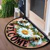 Floral Floor MATS, Semi-circular Door MATS for Entrance Decoration, and Small Carpets for Toilets and Bathrooms