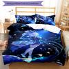 3pcs Genshin Impact Furina pattern bedding set duvet cover set includes duvet cover &pillowcases, perfect all season bedroom decoration & gift
