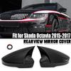 2PCS Car Rearview Side Mirror Cover Wing Cap Rear View Case Trim Sticker For US Skoda Octavia 2013-2019 For VW T-ROC 2017-2019