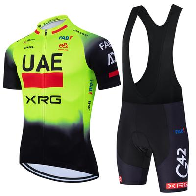 Fluorescent Yellow UAE Cycling Jersey Shorts Men Ropa Ciclismo MTB Road Bicycle Jersey Riding Bike T-shirt Pants Clothing 2026