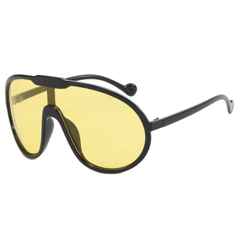 New Large Frame Sunglasses Outdoor Windproof UV Protection Street Fashion Personality Shades