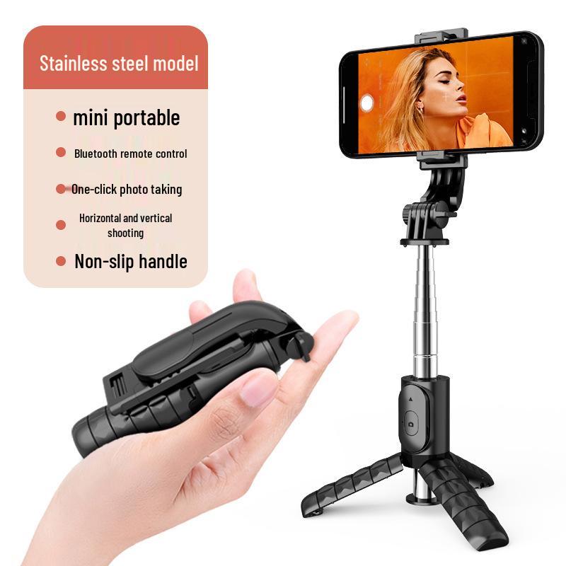 Q11 Bluetooth Selfie Stick & Tripod: Mobile Phone Remote Control, Multifunctional Aluminum Alloy Stand for Live Broadcasts.
