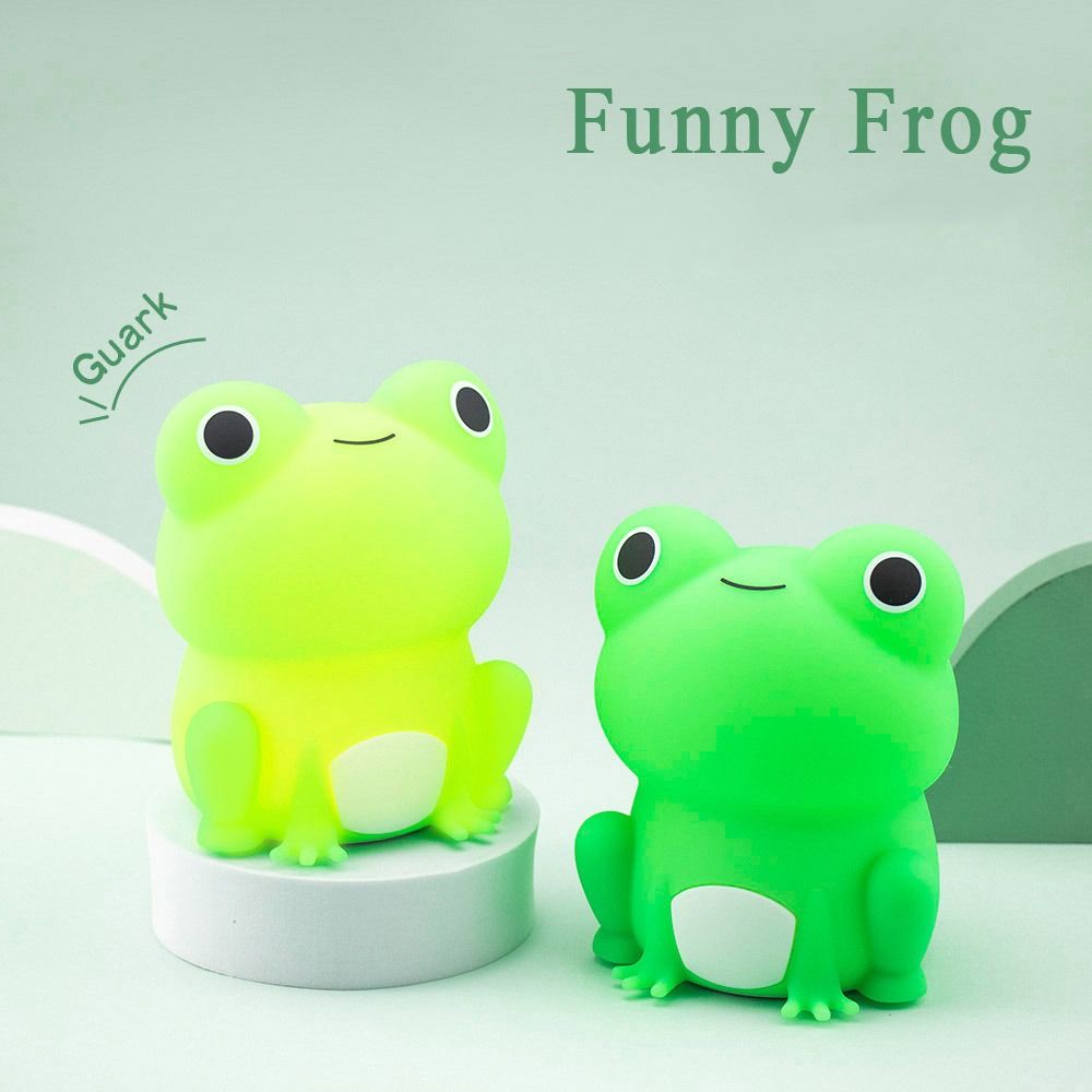 Dimmable Frog Night Light Soft Silicone Animal Night Light Bedside Lamp Children Room