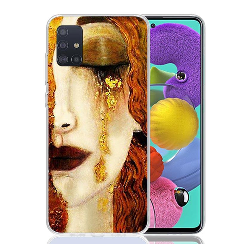 Kiss by Gustav Klimt Desig For Samsung Galaxy A52S A42 A32 A22 A12 A02S A51 A50S Phone Case A41 A31 A21S A30S A20S A20E A70 A71