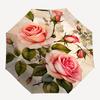 1pc Rose Floral Umbrella with 8 Iron Ribs and a Plastic Handle, Automatic Opening and Closing, Portable and Foldable1095