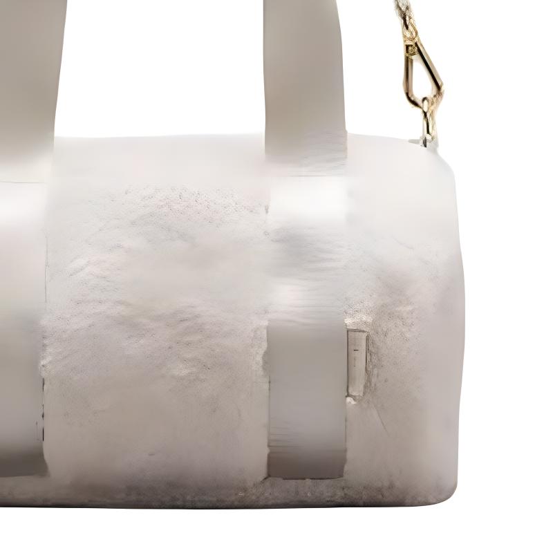 Lululemon 5L Casual Minimalist Practical Zipper Closure Plush Mini Shoulder Crossbody Tote Bag Women bags Bone Gold LU9C89S-064038