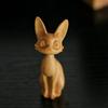 Chinese Zodiac Wood Carving: Radish Rabbit Pendant & Desktop Ornament