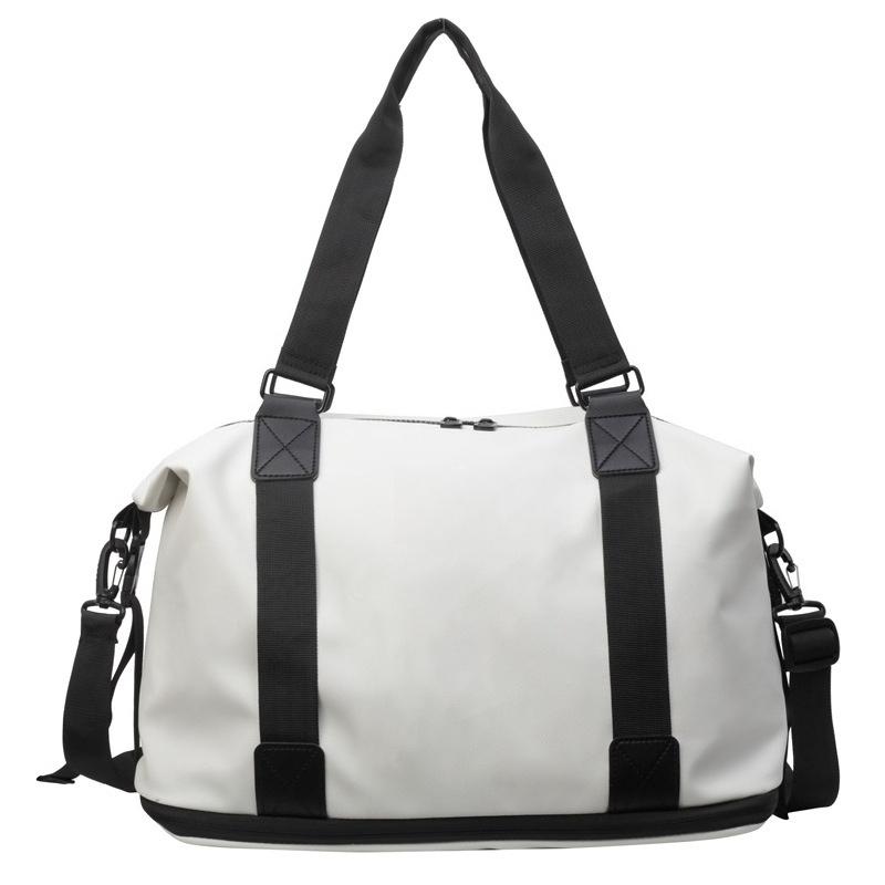 

Мужчины и Женщины Могут Расширяться и Модная Повседневная Контрастная Расцветка Уличная Портативная Дорожная Сумка Сухое Влажное Разделение Спортивная Сумка для Тренажерного Зала белый