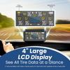 4/6 Externe Sensoren Solar TPMS Reifendruckalarm Wasserdicht Reifendruck Temperaturwarnung Digitales LCD-Display 0~9.9Bar LKW Wohnmobil