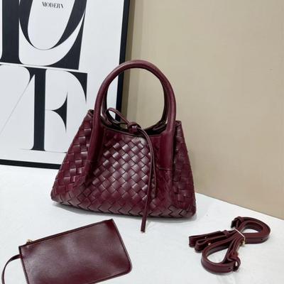 Sac Cabas en Cuir Tissé à la Main pour Femme Spacieux Bandoulière pour les Trajets avec Poches Intérieures pour Téléphone et Cartes d'Identité