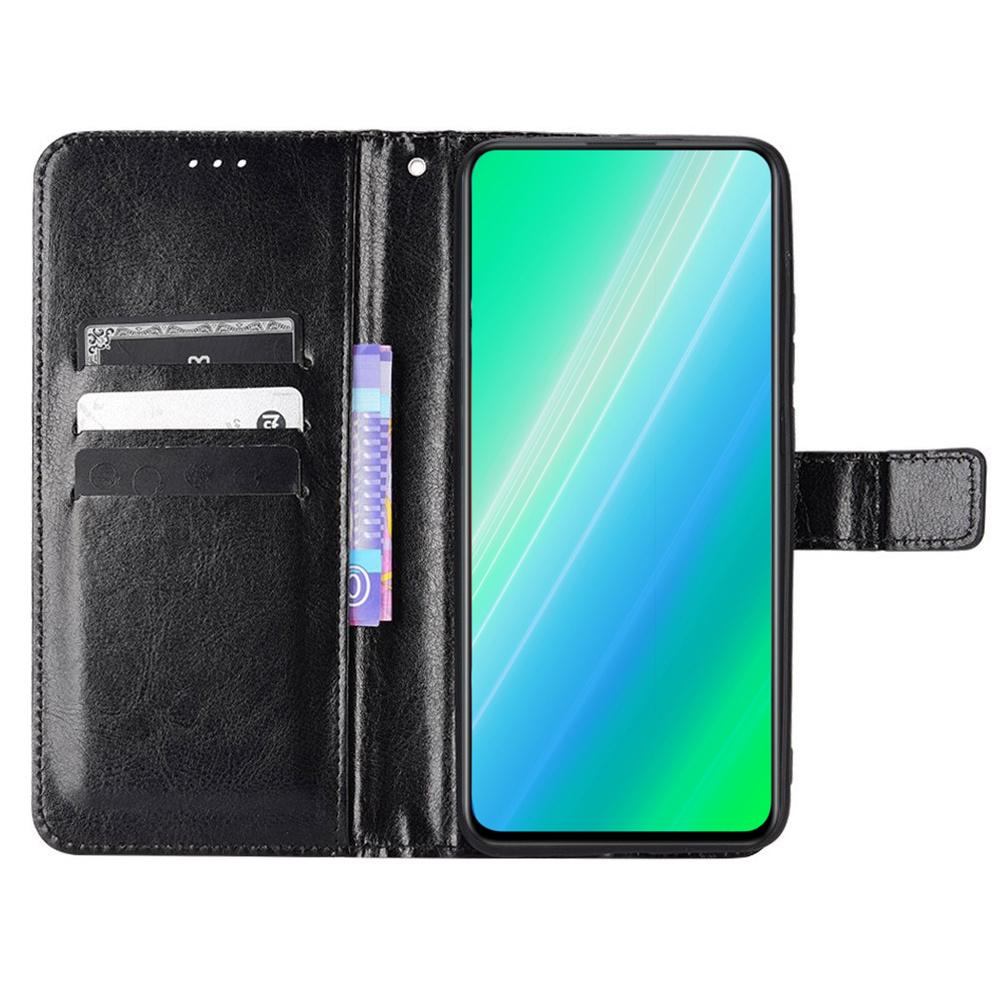 Flip Case for Infinix Hot 11s, Crazy Horse Wallet, Black