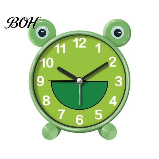 Battery Powered Clock Cartoon Animal Alarm for Students, Non-Ticking Quiet Movement Non Ticking Bedroom Clock, Operated Desk Home