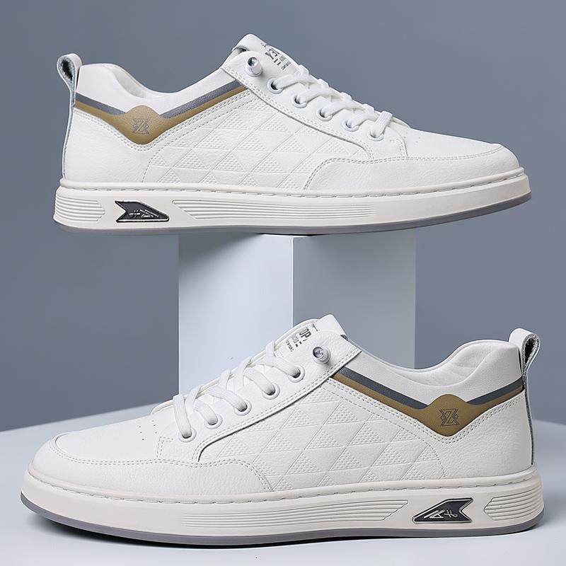 Fashion 2024 Summer Genuine Leather Thick Bottom Vulcanized Shoes Classic Fashion Male Comfy Casual Leather Outdoor Tenis Masculino Shoe