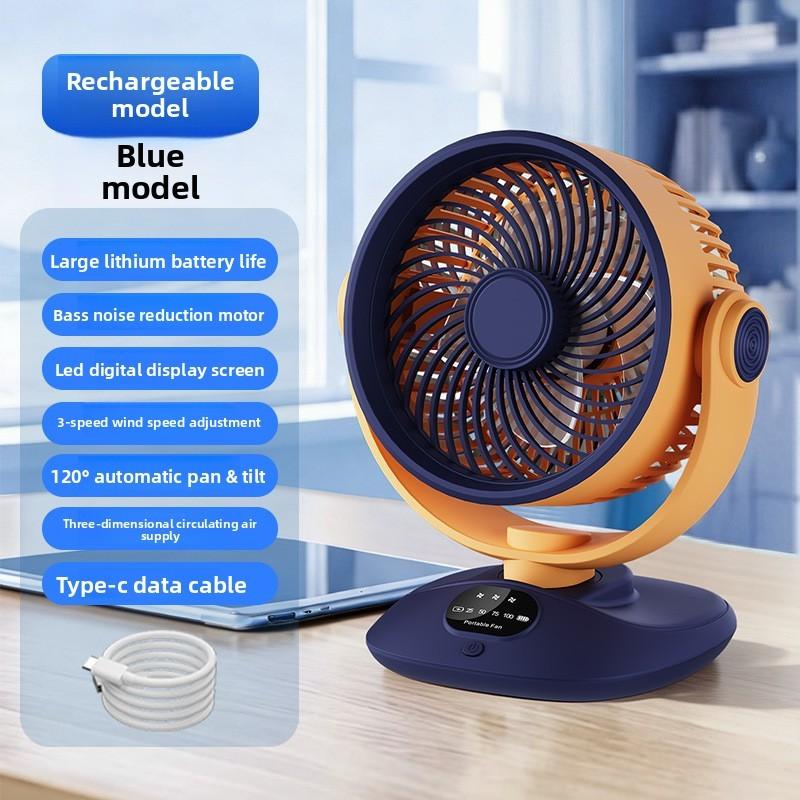 Usb Desk Fan With 4 Blades And 3 Speed Settings For Office And Dorm Use