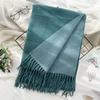 Thickened Solid Color Double sided Imitation Cashmere Scarf Autumn and Winter Atmosphere Women's High End Versatile Men's Scarf Warm Shawl