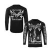 Hot Selling Black Metal MAYHEM Band Street Rock American Retro 3D Printed T-shirt Men's Long Sleeved Harajuku Top Men's Clothing