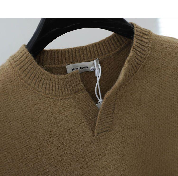 Men's Solid Color Round Neck Winter Pullover Sweater - Soft, Stylish, Youthful Knitwear
