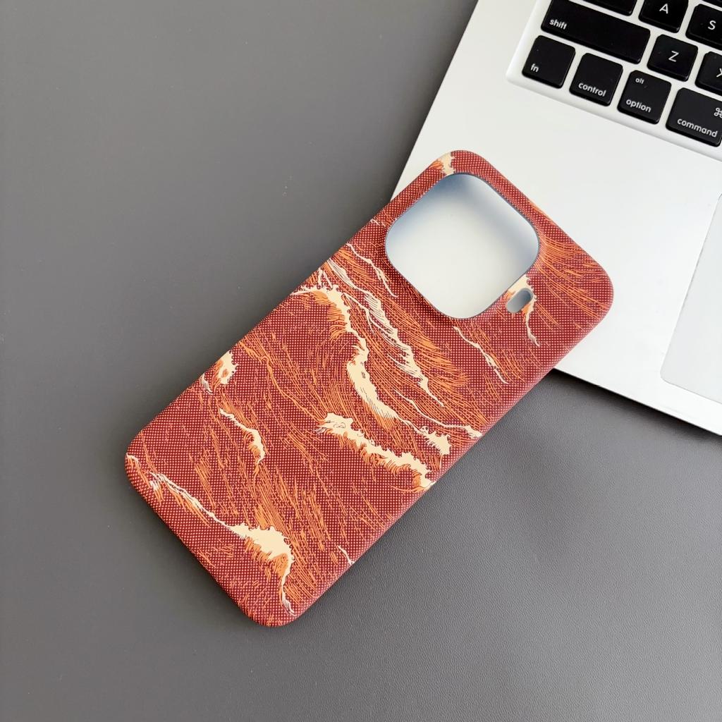 Applicable to Xiaomi 17TPro ultra-thin mobile phone case, ocean wave carbon fiber pattern 15T half pack, magnetic suction simple skin feeling protec