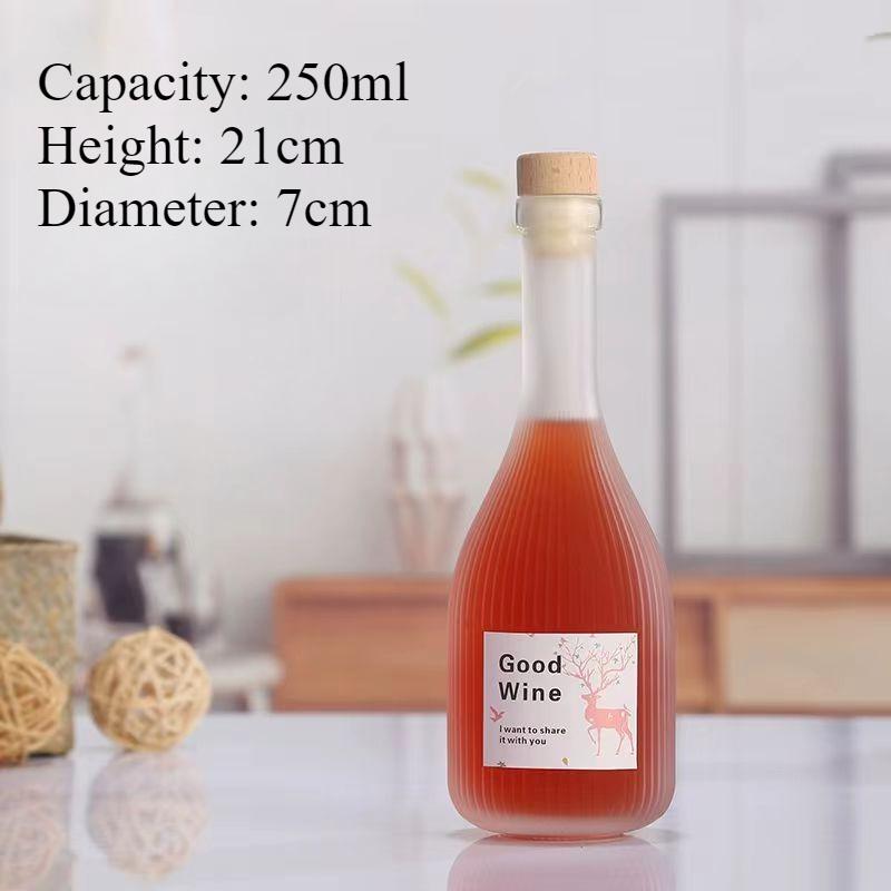 Mini Liquor Bottles 100/250ml Glass Spirit Bottles Alcohol Shot Bottles Juice Bottle Glass Empty Bottle Bottle With Sealing Cork