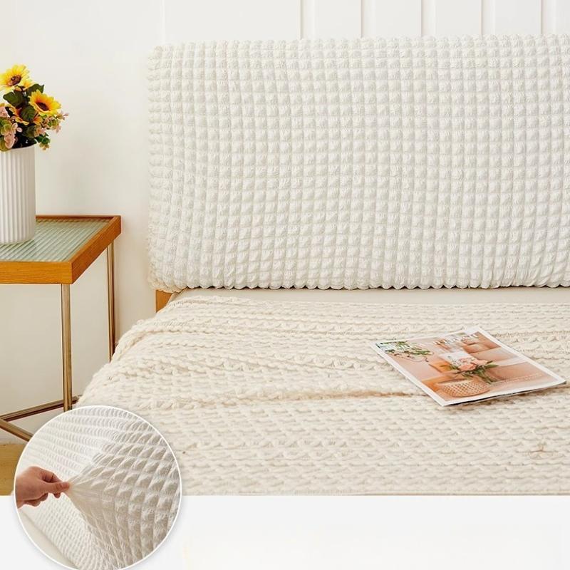 Simple Foam Gauze Headboard Covers Bedback Dustproof, Anti Slip and Wear-resistant Protective Cover Home Wooden Bed Backrest Decorative Hood