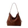 Neue Damen-Schultertasche aus Wildleder, Hochwertige lässige Damen-Handtasche mit großem Fassungsvermögen, Weiche Ledertasche für den Weg zur Arbeit, Achsel-Tote-Bag