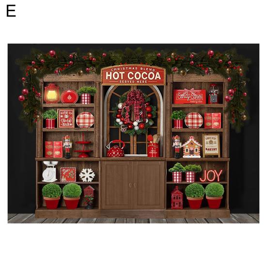 Gobelin świąteczny Przezroczysty nadruk Cukierkowy Miękki Jasny Zimowy Kolor Dekoracyjny Ręcznie Robiony Sklep Wzór Tło