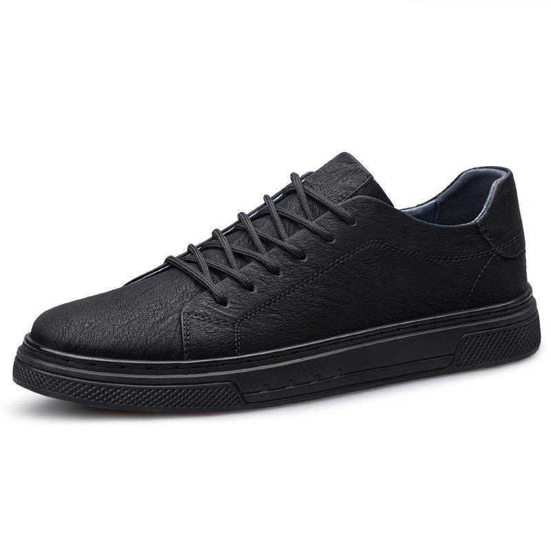 Men's Retro Lace-up Cowhide Sneakers - Trendy Casual Spring Loafers