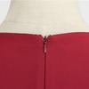Women's Fashion Casual Slim Fit Colour Vintage Dress With Belt With Large Hem