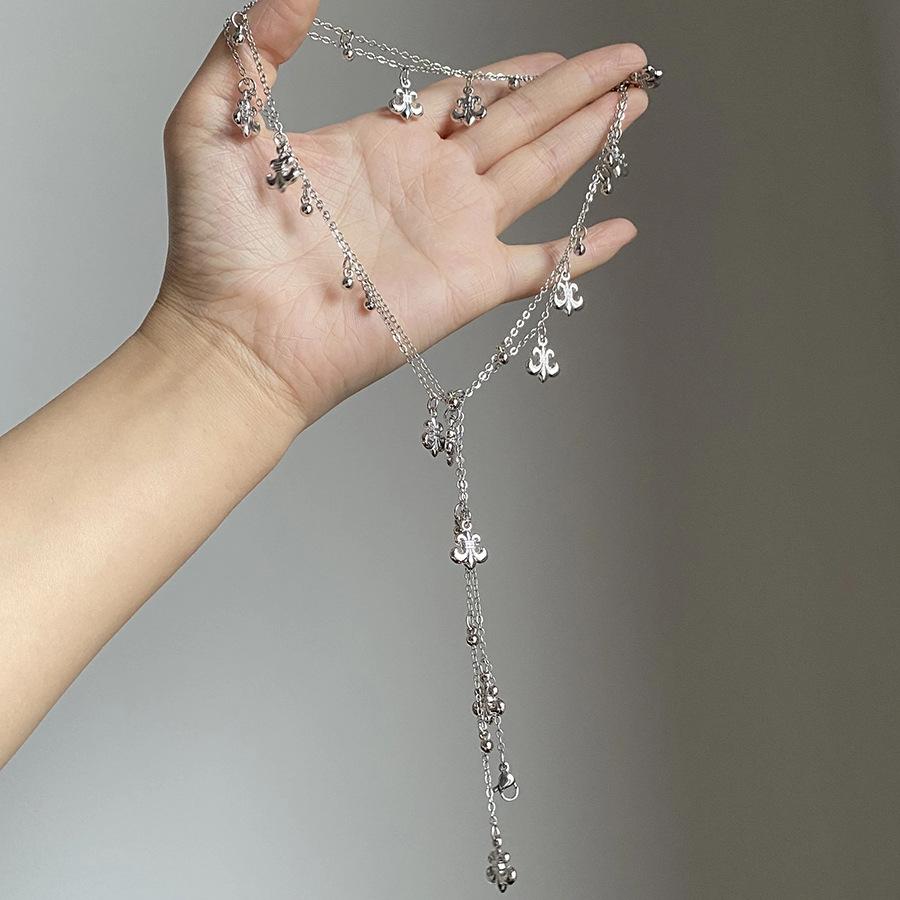 

Холодный ветер ирис бахрома кулон многослойное ожерелье модное универсальное личностное ключичное ожерелье нишевые высококлассные аксессуары