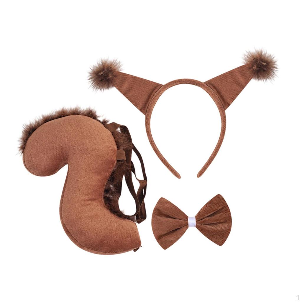 Animal Tail Costume Kit Cosplay Dress up Headwear Headband for Christmas Holiday