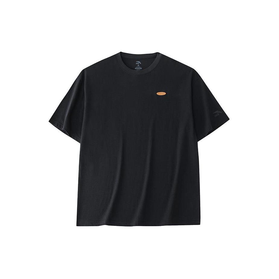 Anta Drop Shoulder Sleeve T-Shirt Men's Black 972428105-4