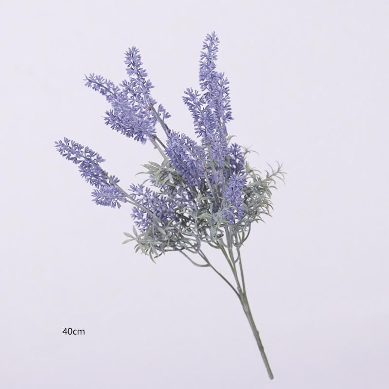 7-Branch 38cm Artificial Lavender Bouquet for Home Table Decor Hotel Wedding Floral Arrangement Fake Flower