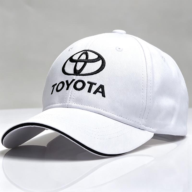Car Logo Emblems Baseball Cap Outdoor Sports Sun Hat For Toyota Hilux Aygo Yaris Ractis Corolla Camry CHR Auris Tacoma Keychain