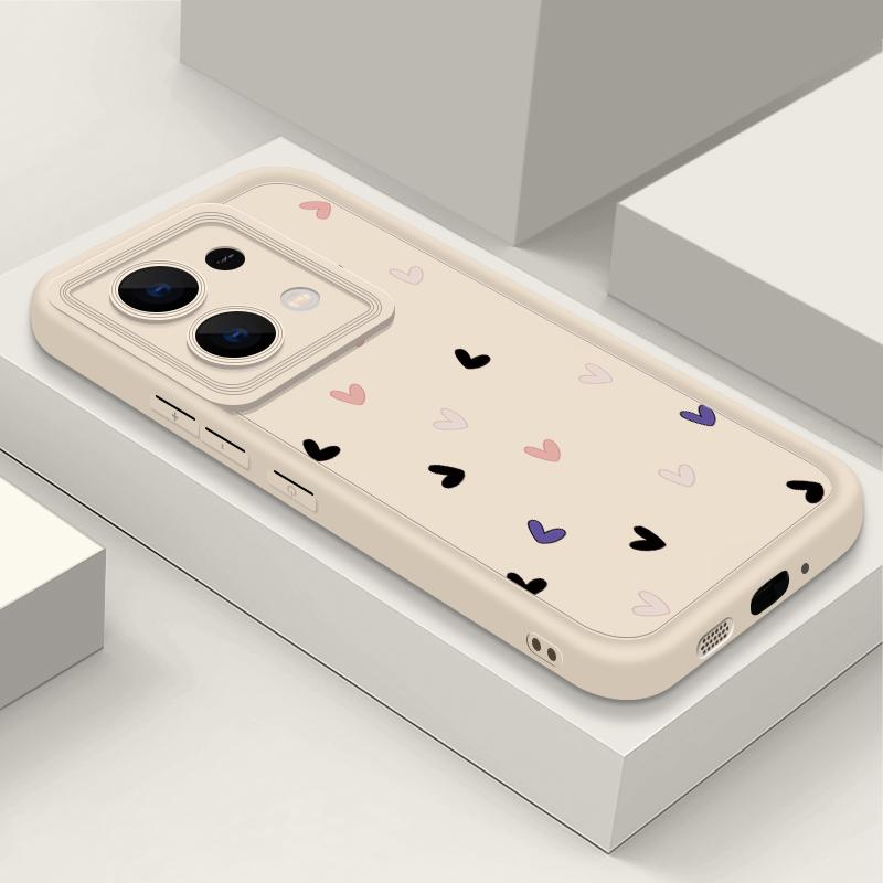 Small Love Heart Pattern Case For Xiaomi Poco F6 X6 X5 14T 13T Pro 13C Redmi Note 15 13 14 4G 14 13 Pro Plus 5G Soft Phone Cover