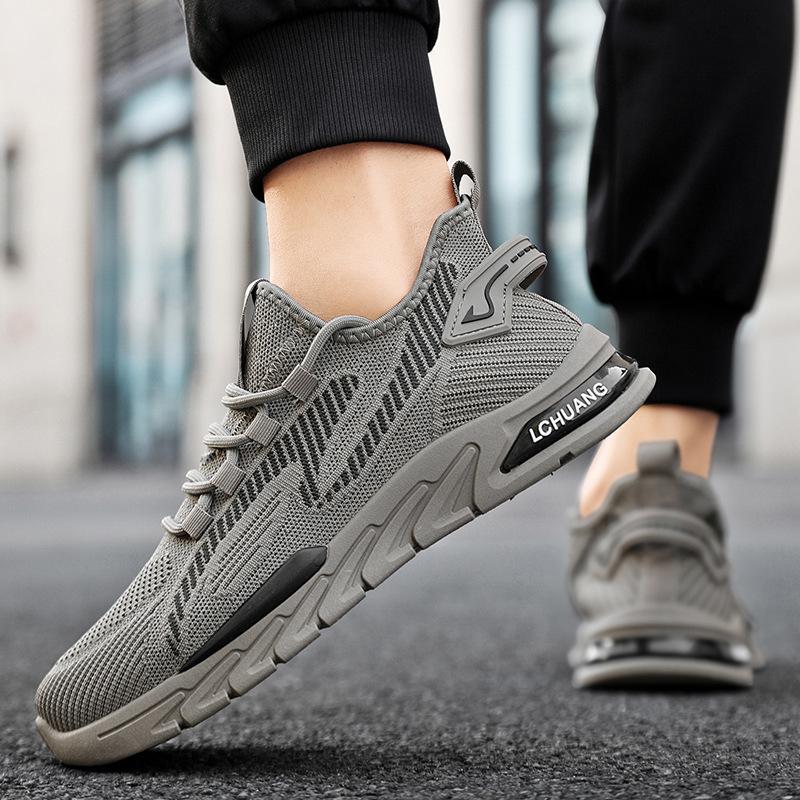 2025 Spring New Fashion Versatile Casual Mesh Flying Weaving Men's Shoes Breathable Trend Soft Sole Lightweight Sports Trend Shoes