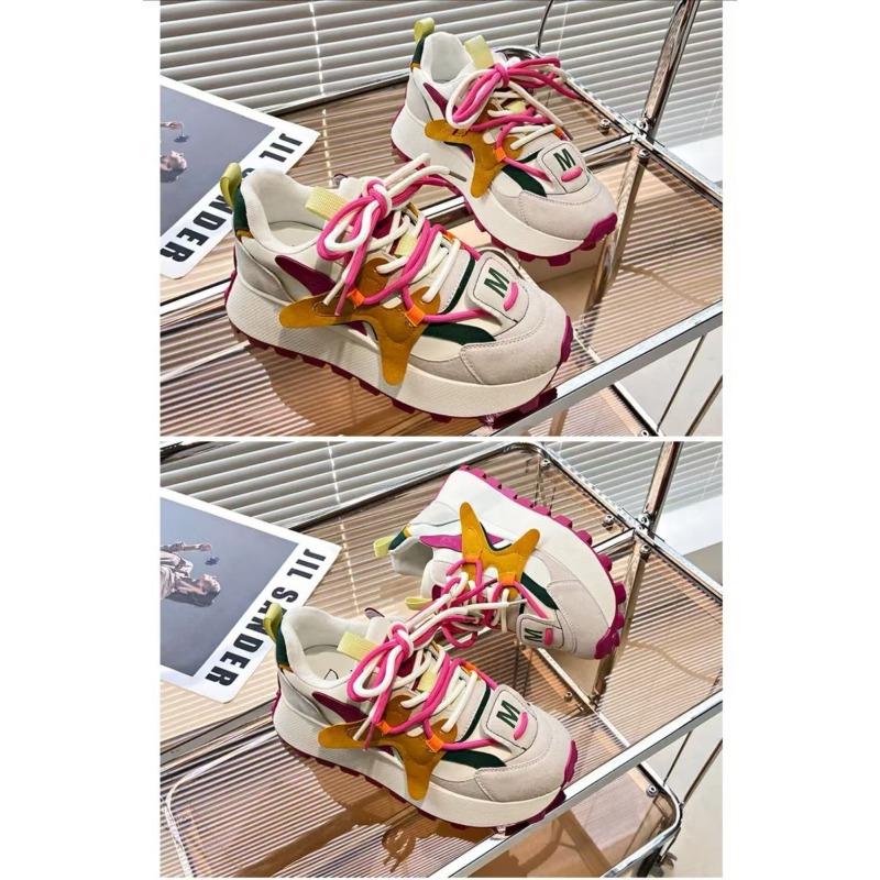 Thick Soled Casual Board Shoes for Women, Versatile Star Shoes, Student Flat Sports Shoes