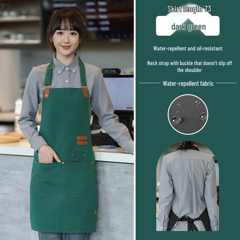 High-End Waterproof Canvas Apron for Catering and Dining
