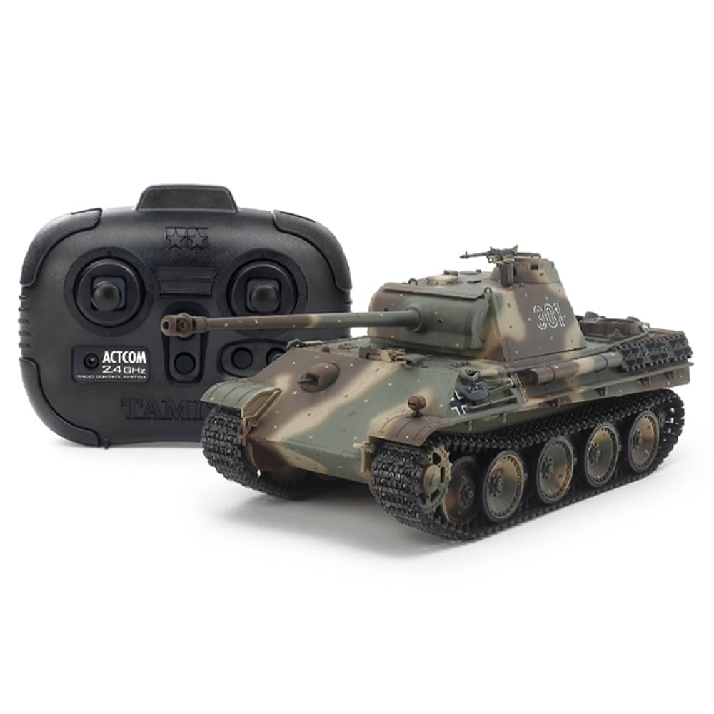 Tamiya 1/35 RC Tank Series No.19 German Panther G Late Model Electric Radio Control With Dedicated Radio Controller 48219
