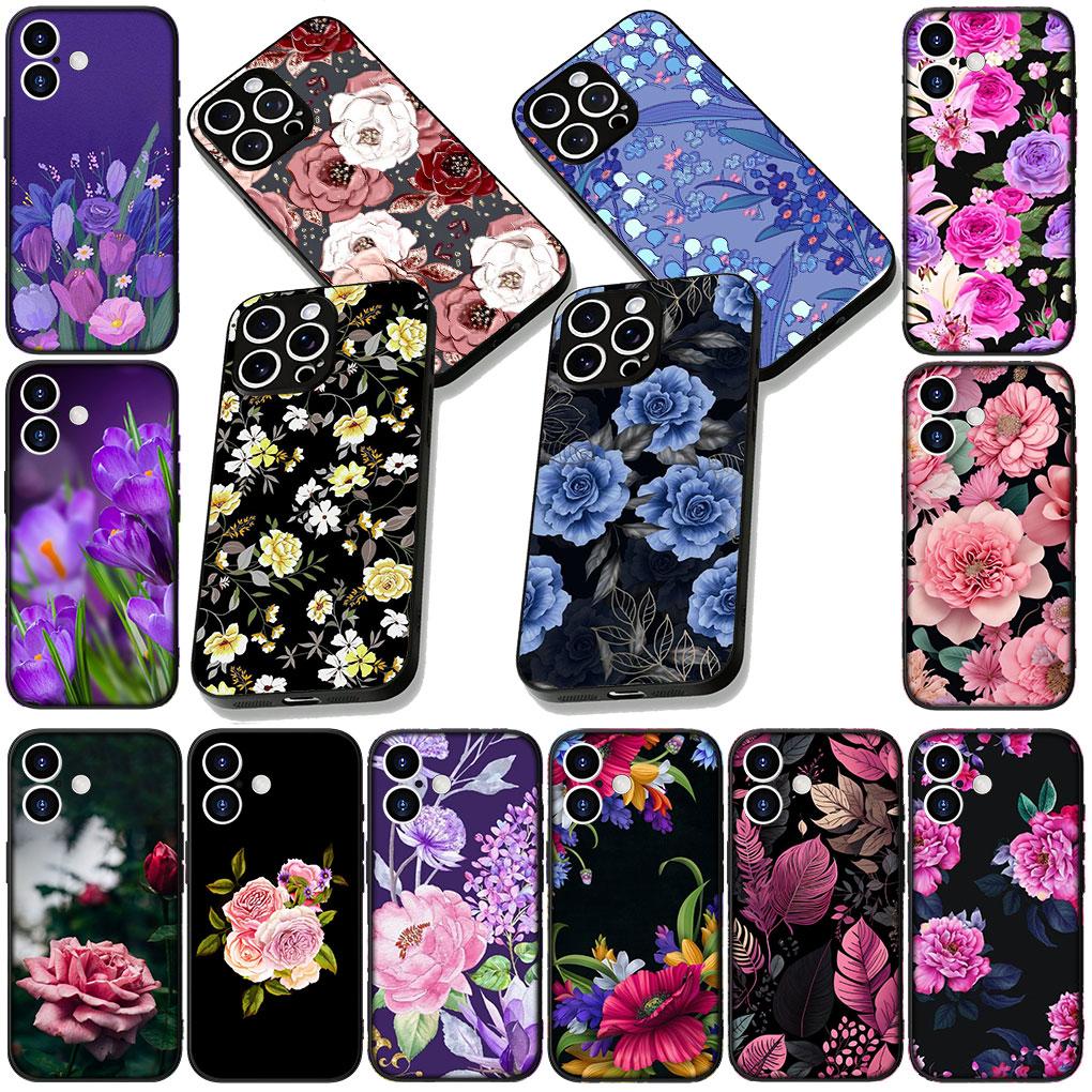 Soft Cover for Xiaomi Poco C75 C65 C71 C85 X7 X6 M6 M7 F7 F8 Ultra F6 Pro Coque Phone Case Rose Flower Pink