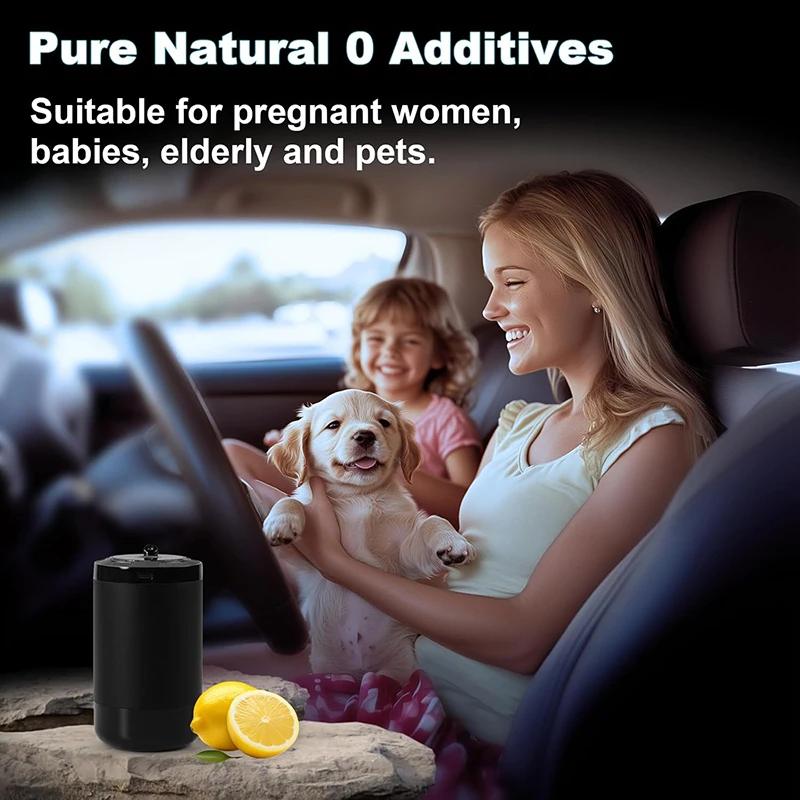Smart Car Air Freshener Aroma Diffuser 5 Modes Rechargeable Humidifier with Digital Display Starry Light Auto Odor Eliminator