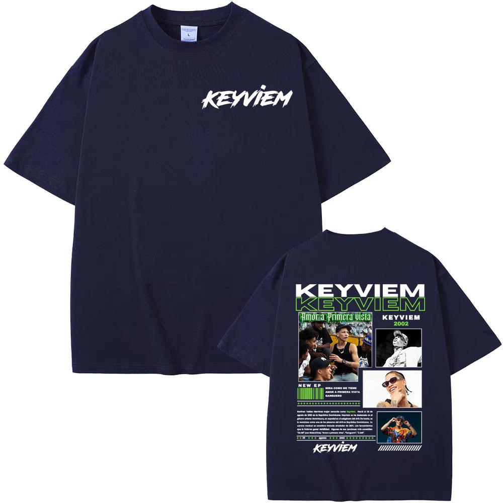 Rapper Keyviem Tour Album Graphic T Shirts Men Women Fashion Hip Hop Gothic Trend High Quality T-shirt Man Oversized Tshirt Tops