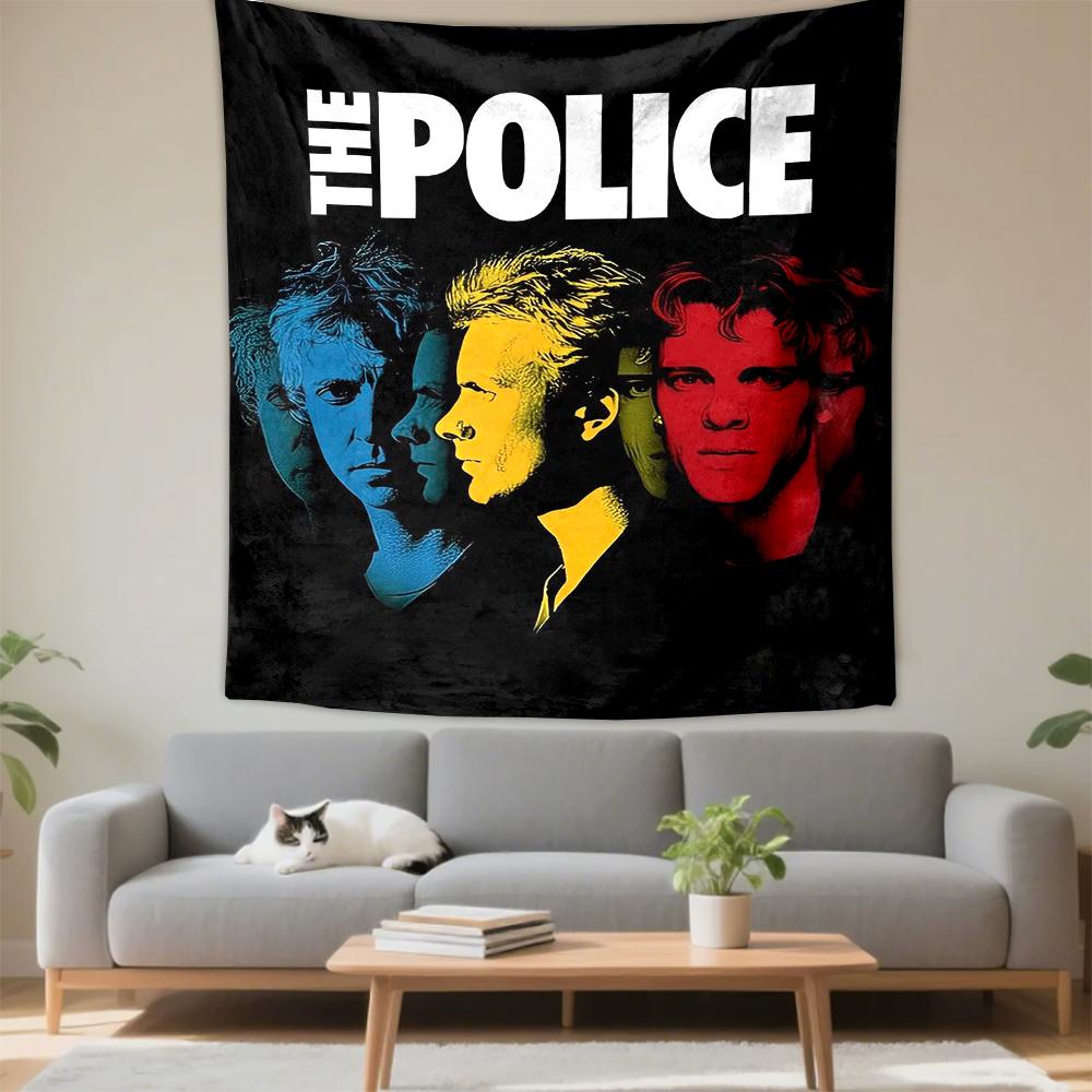 The Police Band Colorful Portrait Design Patterned tapestry for bedroom and living room home decor
