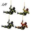 Firefighter Armor Car Rear View Mirror Pendant Fireman Uniform Accessories Christmas Acrylic