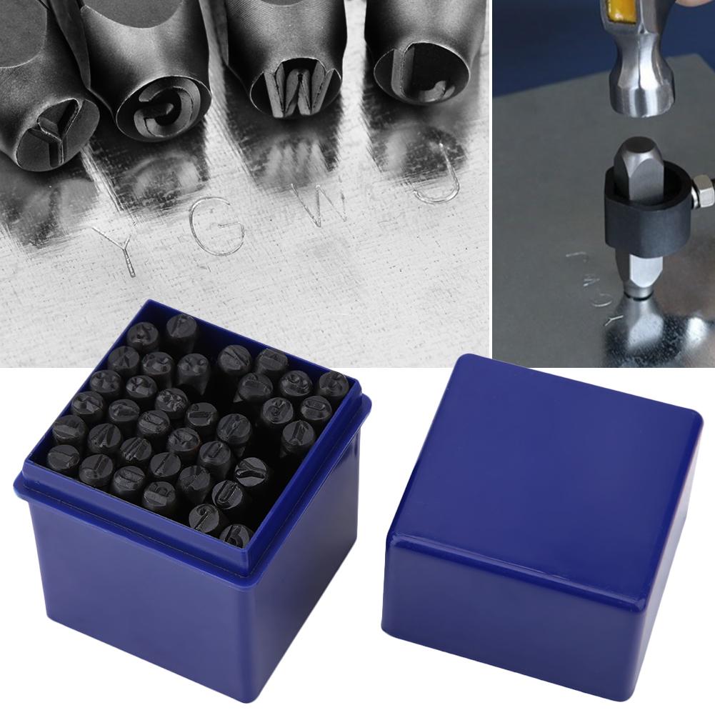 36pcs set 5mm Steel Alphabet Letter & Number Stamp Punch Die Tool Kit