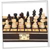WOODEN TRAVEL CHESS SET, BURNT, TOURNAMENT, 20 X 20 CM, SMALL, MANUFACTURER