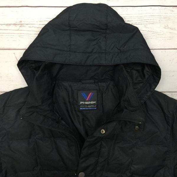 PHENIX/80% Down Jacket/O/Black/Full Zip & Snap Buttons/Detachable Hood/Blouson/Coat/Outerwear(USED)